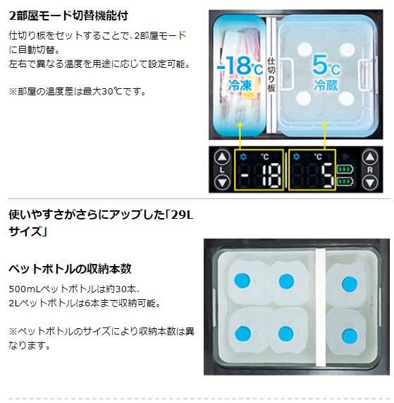 (純正品) マキタ makita CW004GZ 40Vmax 充電式保冷温庫 容量29L アウトドア 本体のみ バッテリー充電器別売 青｜kanemasa-k｜05