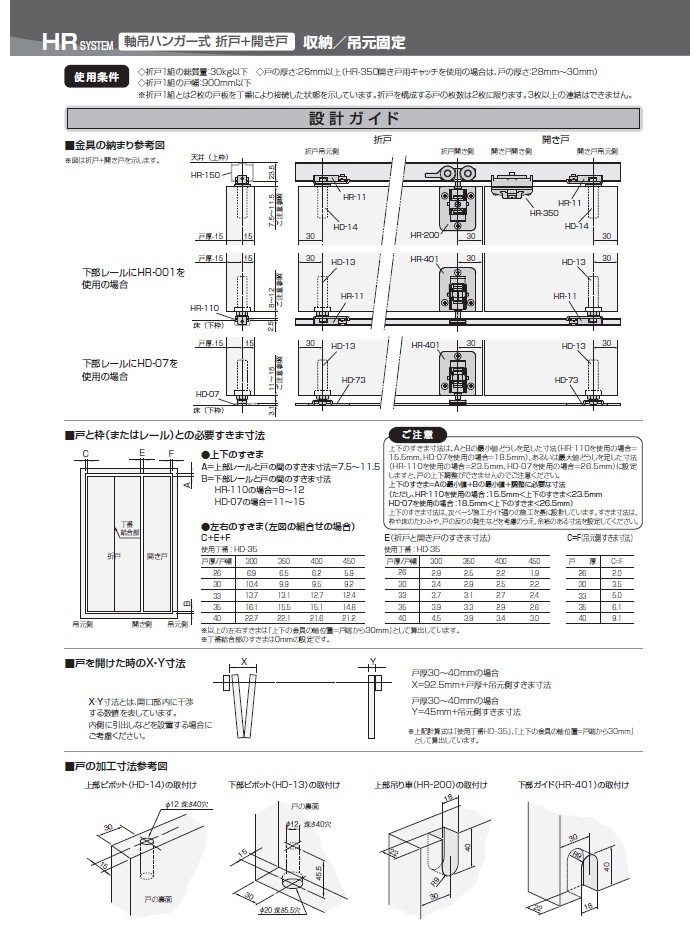 ただいま!全品ポイント5倍】軸吊ハンガー式 折戸 アトム 収納 吊元固定