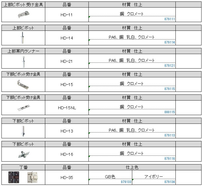 下部レールなし アトム 収納 軸吊式 No340-set1A-91 24kg以下/戸 戸厚