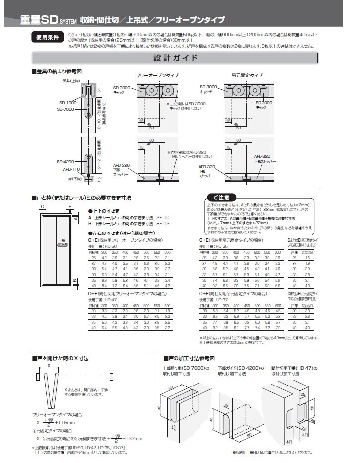 重量 SD アトム 間仕切 上吊式 No356-set1M-90 間仕切用:戸厚:30mm以上