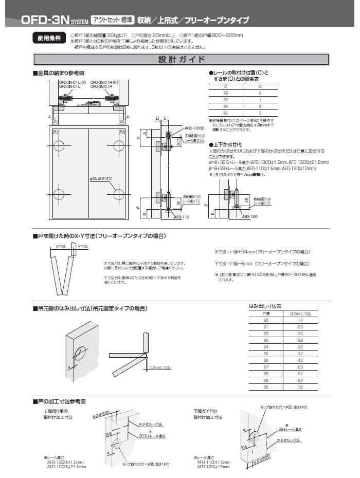 アウトセット 標準 アトム 収納 上吊式 No358-set4A-364 20kg以下/戸1