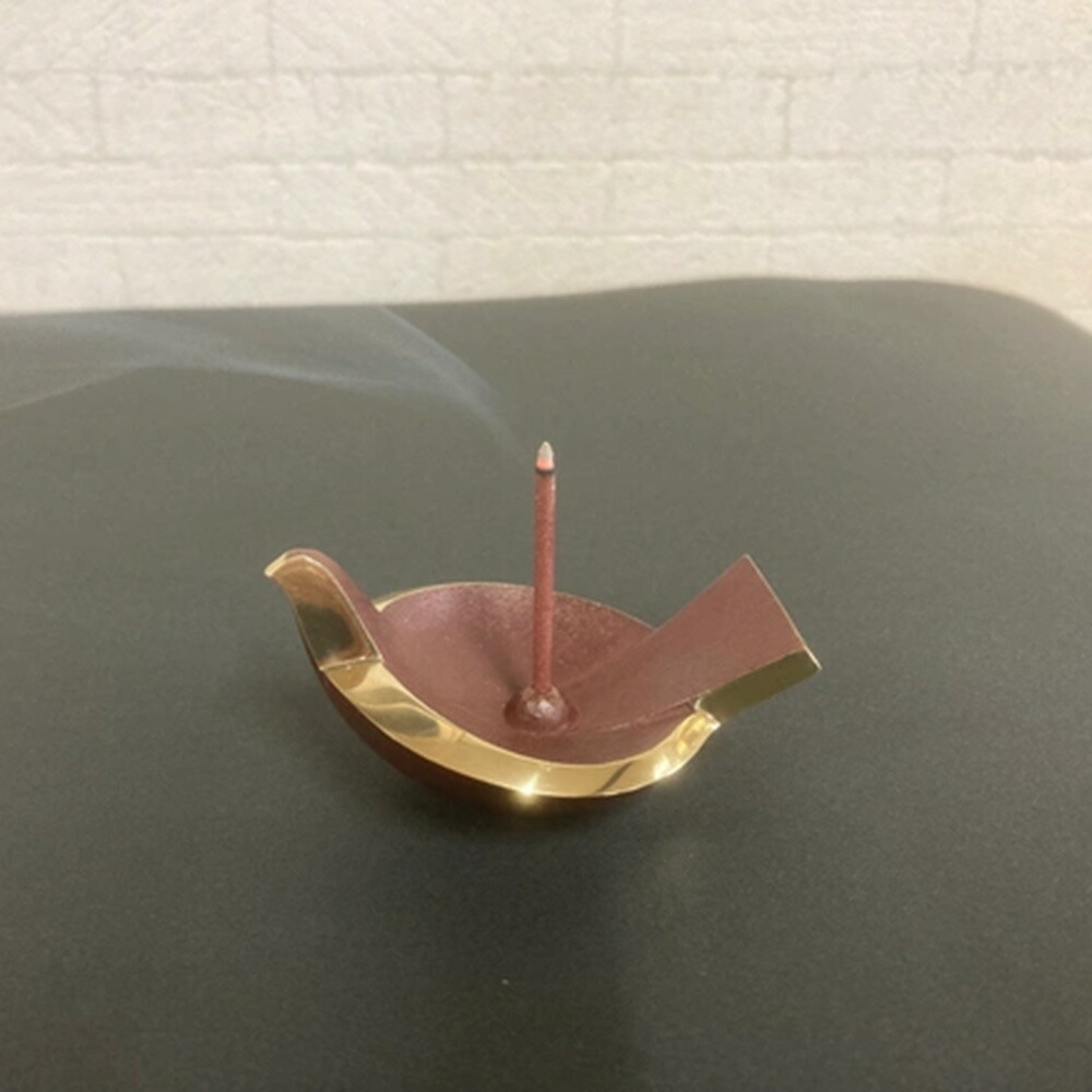 高岡銅器 三枝惣太郎作 小槌 香炉・香立 台つきお香つき希少品 新品未