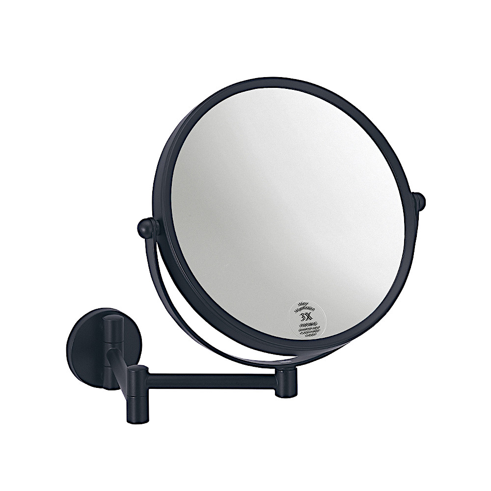 ユニオン 鏡(壁付タイプ) スチール マットブラックペイント サイズ(mm)：235×314 PRE-B816-02