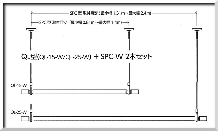 サイズ交換ＯＫ】 川口技研 ホスクリーンQL型セット品 伸縮物干し竿 QSC-23 fucoa.cl