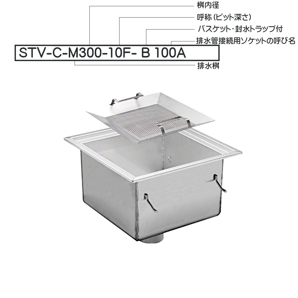 �J�l�\�E HACCP�Ή� �T�j�^���[�g���t STV-C-M300-10F-B 100A �����a300×���[��275mm �r���Ǘp�Ăьa100A �r����(�o�X�P�b�g�t)
