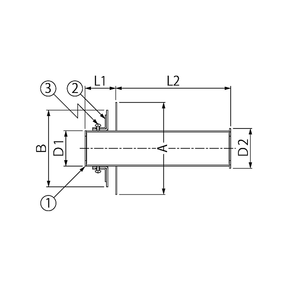 カネソウ 角型オーバーフロー管 屋上、露出防水用 (シート防水