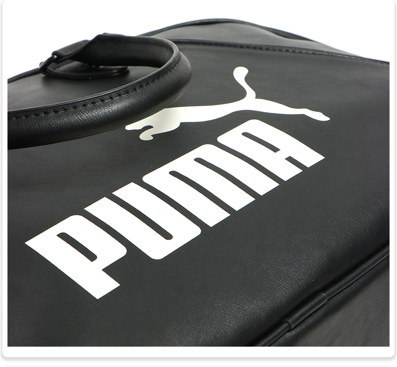 【レア】 プーマ ボストンバッグ ロゴ ブラック フェイクレザー y2k 00s PUMA（プーマ） ボストンバッグ ユニセックス ミニ グリップバッグ 2.5