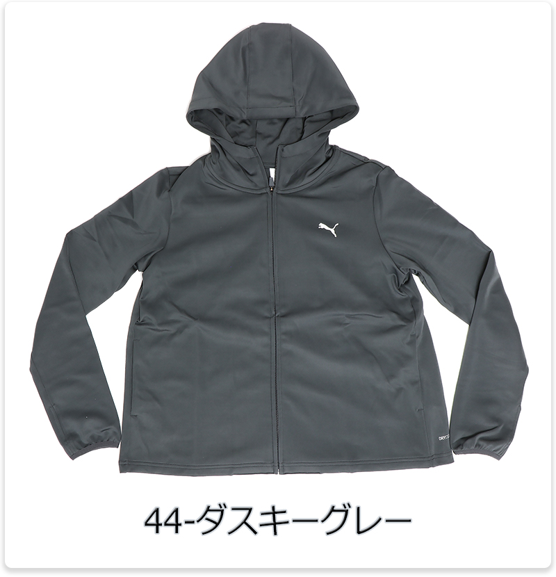 PUMA グレー ウィンドブレーカー フード付き PUMA（プーマ） パーカー レディース ジャケット トレーニングウェア