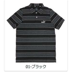 プーマ PPC ストライプ ポロシャツ メンズ ポロシャツ ブラック/グレー M/L 674907