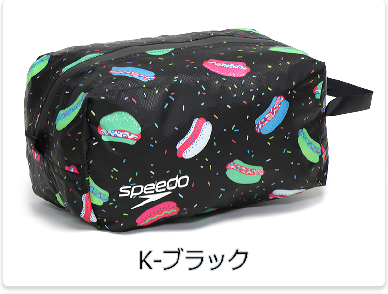 【新品未使用】Speedo 花柄 スポーツ用水着 収納袋　キャップ　セット　L speedo（スピード） ポーチ 防水 小物入れ スイムバッグ 水着入れ 水泳