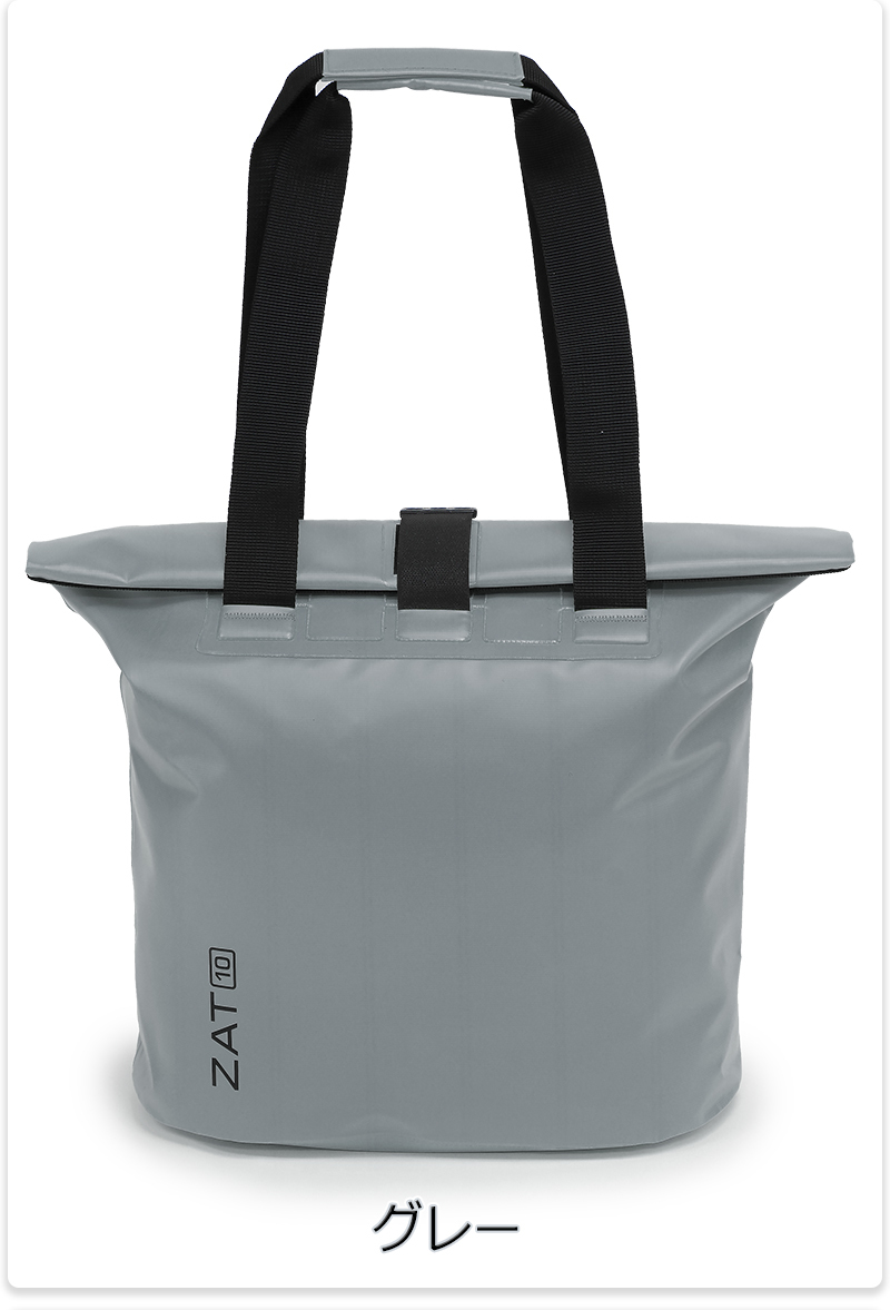 ZAT トートバッグ ロールトップ 丸洗い 防水 無縫製 買い物バッグ プールバッグ スイムバッグ ...