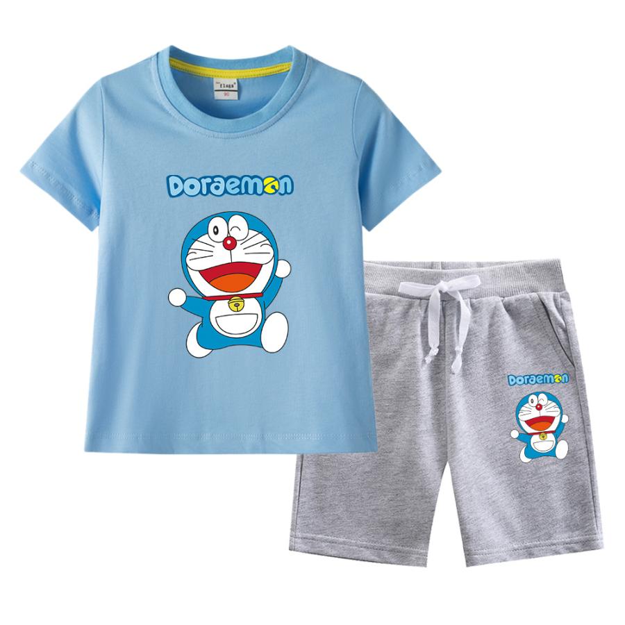 ドラえもん Doraemon半袖 短パン 男の子 女の子 上下セット 薄手 新品 ドラえもん キッズ水着 男の子 90cm 上下セット 半袖トップス