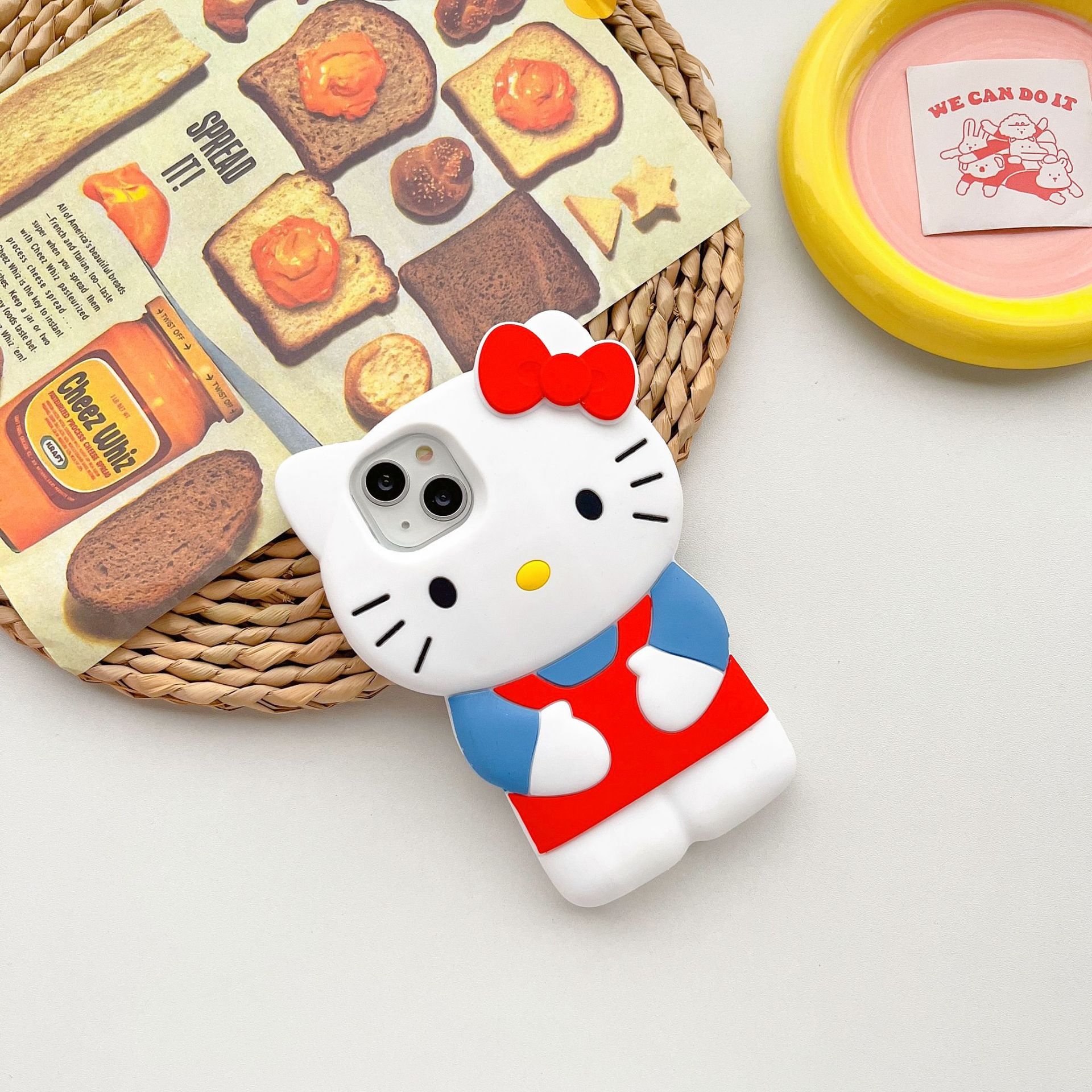 iPhone15 ケース Hello Kitty 型 キャット シリコン ソフトiPhoneX 用