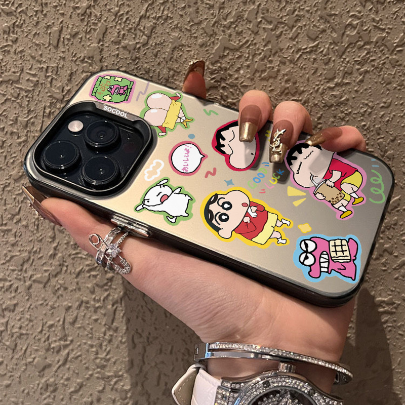 スマホケース クレヨンしんちゃん シルバー iPhone 16 ケース クリア