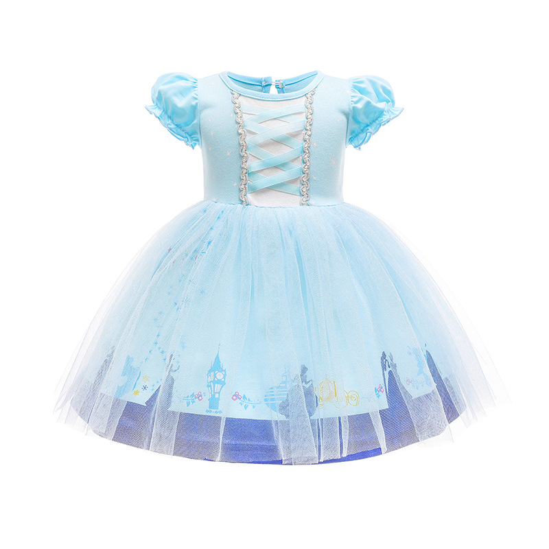 ラプンツェル 子供 ドレス ワンピース エルサ アリエル 人魚姫 ベル ドレス ドレス アナ雪 プリンセス ディズニーランド コスプレ 衣装 70 80 90 95cm |  | 01