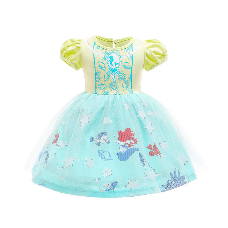 ラプンツェル 子供 ドレス ワンピース エルサ アリエル 人魚姫 ベル ドレス ドレス アナ雪 プリンセス ディズニーランド コスプレ 衣装 70 80 90 95cm |  | 03