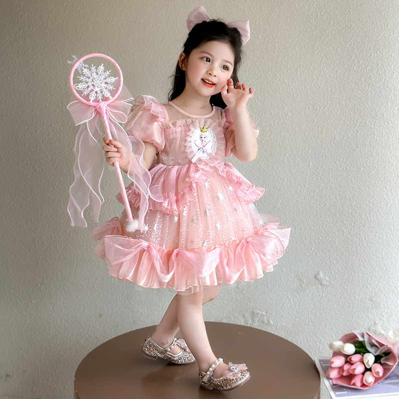 2025 ラプンツェル 子供 ドレス ワンピース エルサ アリエル  ベル ドレス ドレス アナ雪 プリンセス ディズニーランド コスプレ 韓国こども服 キッズ  女の子 |  | 02