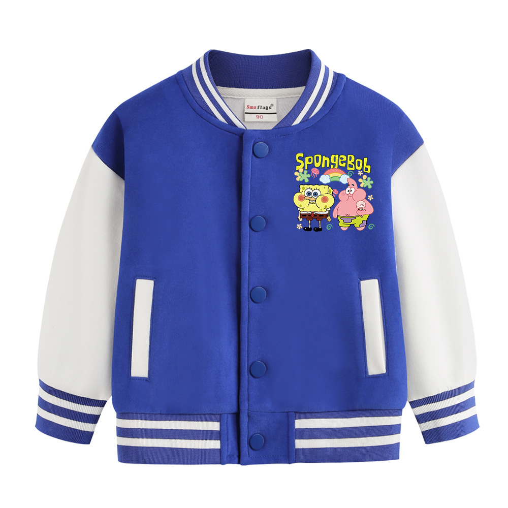 スポンジボブ スタジャン コットン 子供服 スカジャン キッズ 男の子