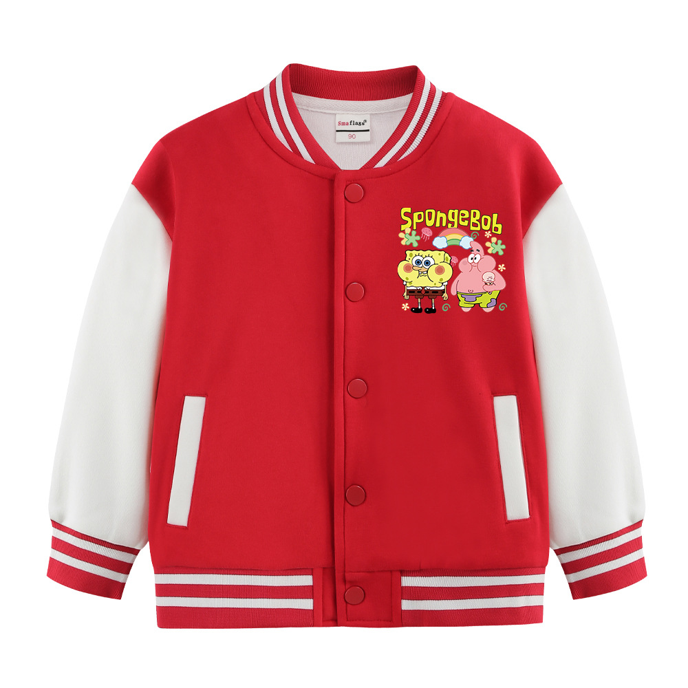 スポンジボブ スタジャン コットン 子供服 スカジャン キッズ 男の子
