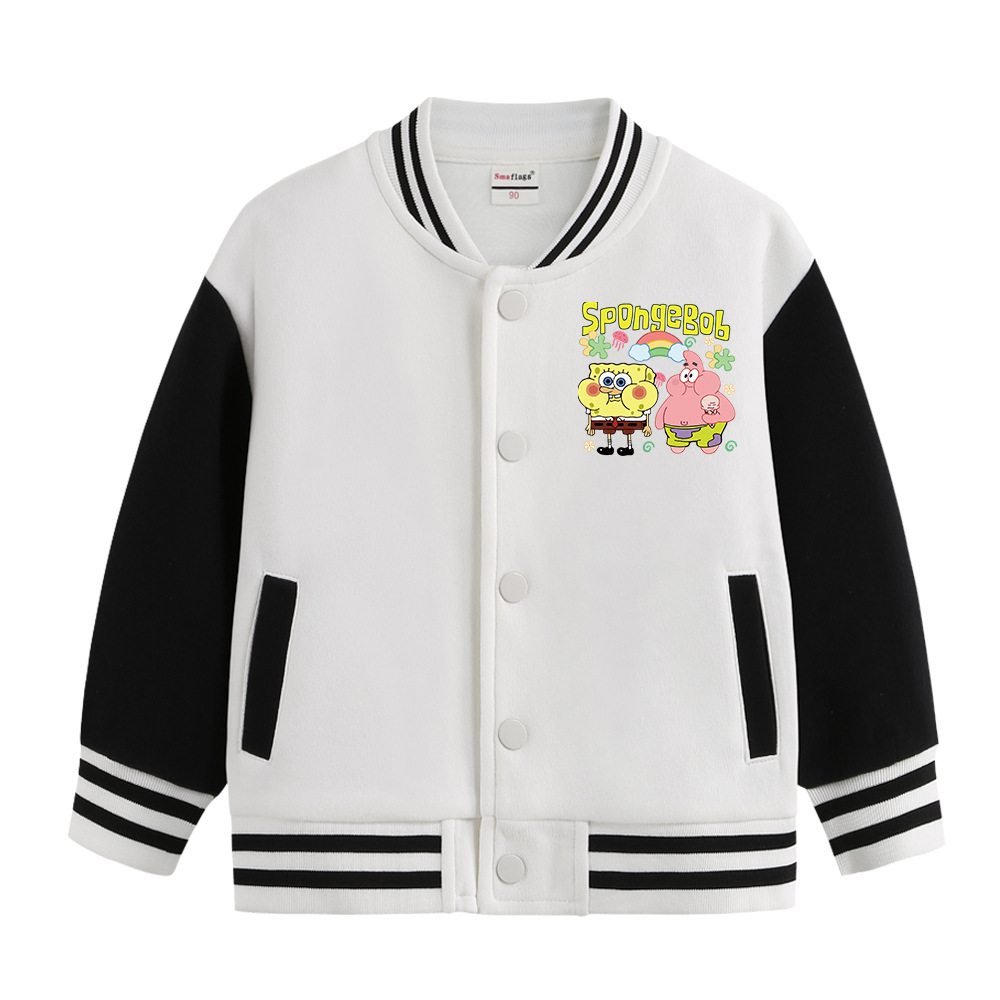 スポンジボブ スタジャン コットン 子供服 スカジャン キッズ 男の子