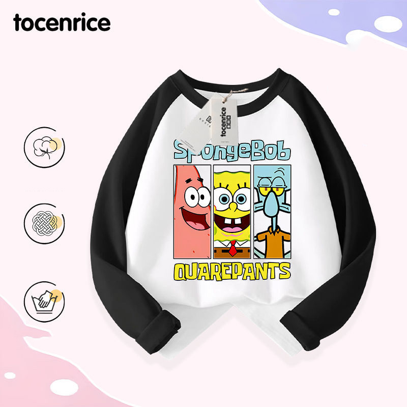 スポンジボブ 長袖Tシャツ トレーナー スウェット パーカー トップス
