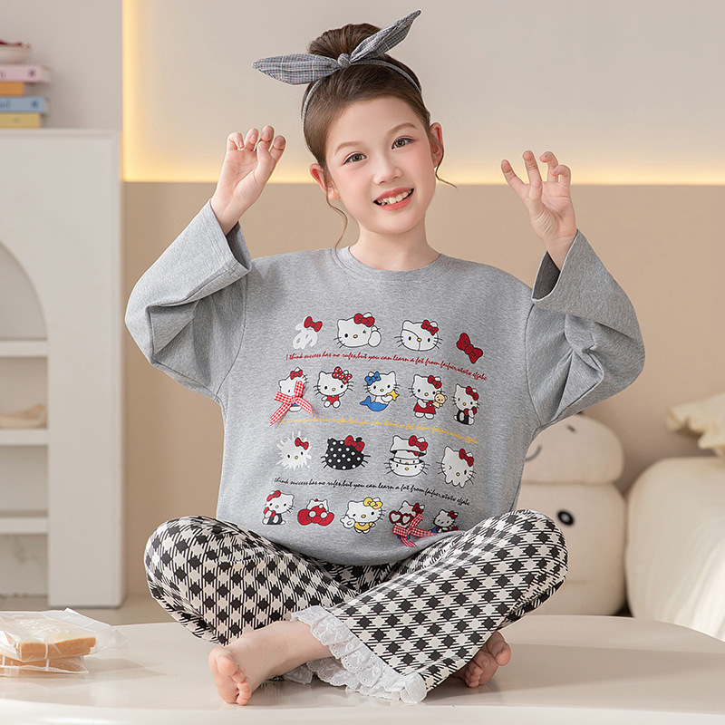 子供用パジャマ 上下2点セット ちいかわ LABUBUラブブ 長袖シャツと