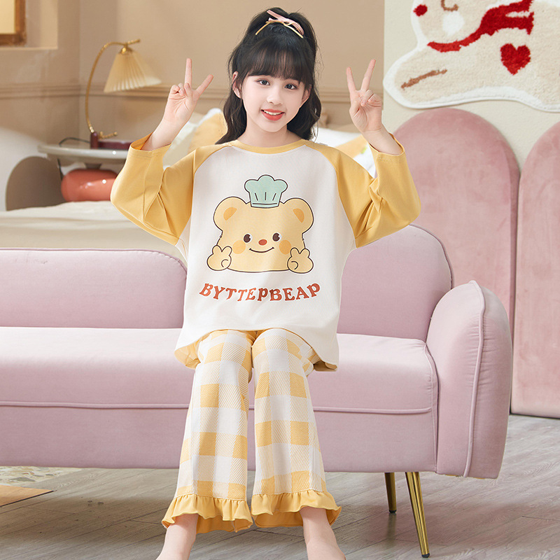 子供用パジャマ 上下2点セット ちいかわ LABUBUラブブ 長袖シャツと