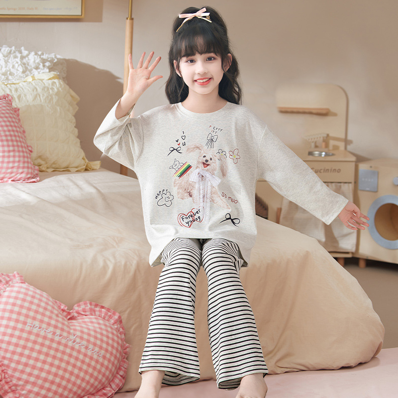 子供用パジャマ 上下2点セット ちいかわ LABUBUラブブ 長袖シャツと