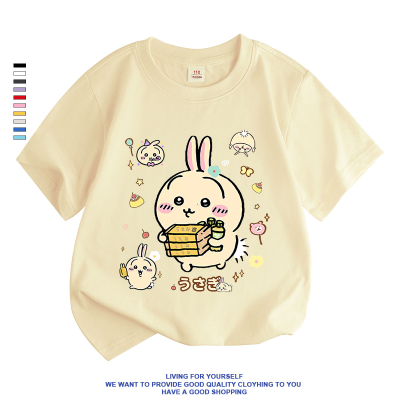 なんか小さくてかわいいやつ ちいかわ うさぎ ハチワレ女の子 Tシャツ お揃い ペア 半袖シャツ 服 tシャツ レディース カットソー ギフト ゆったり ルームウェア |  | 06