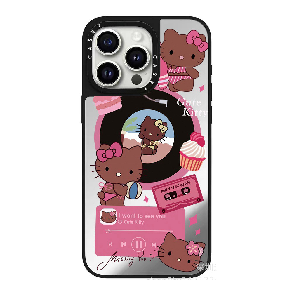 Hello Kitty ハローキティ iphone16 スマホケース 鏡面 携帯ケース