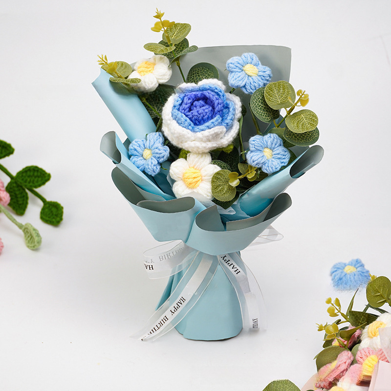 スーパー 人形の花束 ぬいぐるみ ひまわり 編み物 記念日 プレゼント