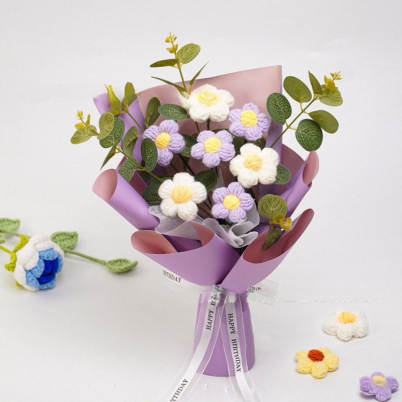 スーパー 人形の花束 ぬいぐるみ ひまわり 編み物 記念日 プレゼント