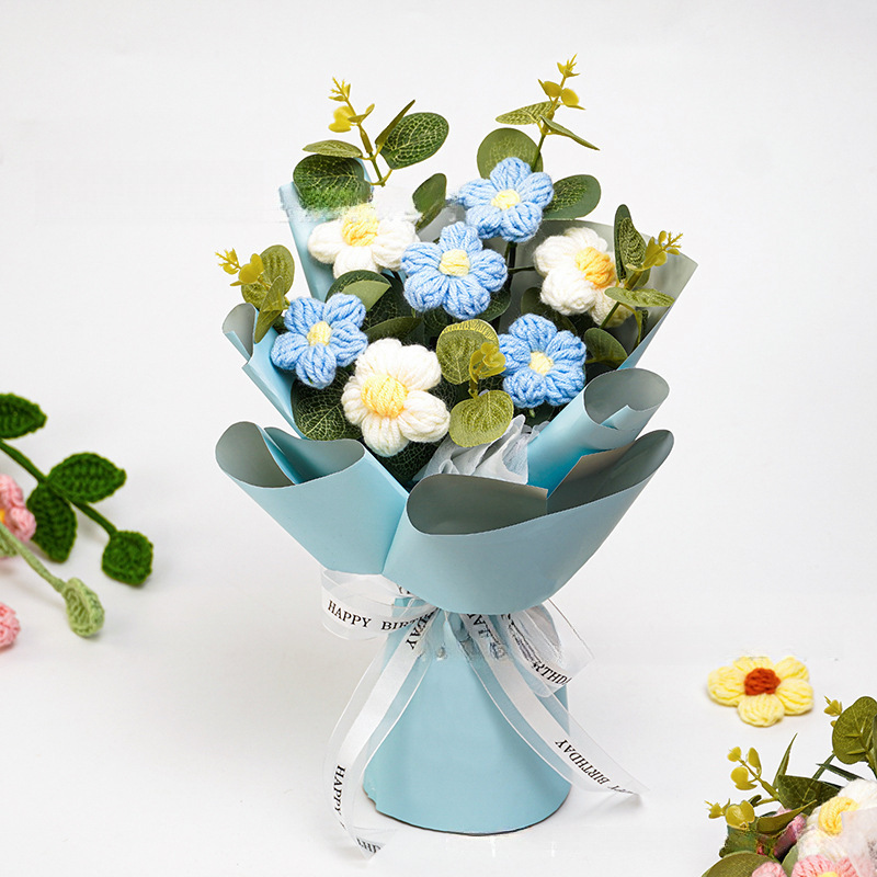 スーパー 人形の花束 ぬいぐるみ ひまわり 編み物 記念日 プレゼント