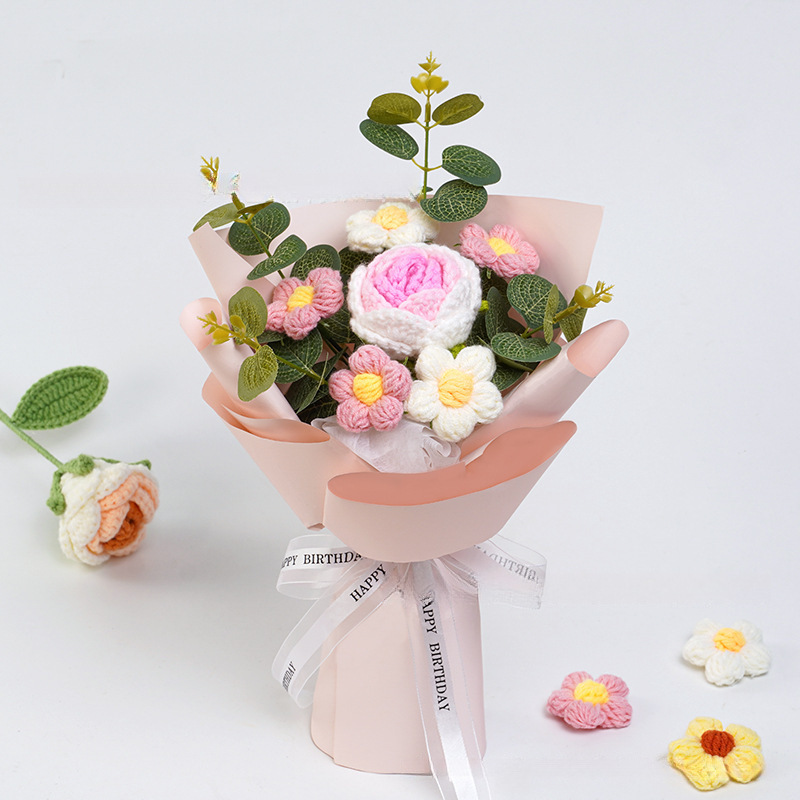 スーパー 人形の花束 ぬいぐるみ ひまわり 編み物 記念日 プレゼント