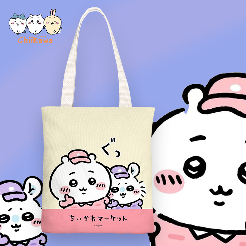 ちいかわ マルシェバッグ ハチワレ うさぎ 漫才ですよ 大阪 トートバッグ ちいかわ - ちいかわ マルシェバッグ 漫才ですよ 大阪 ハチワレ