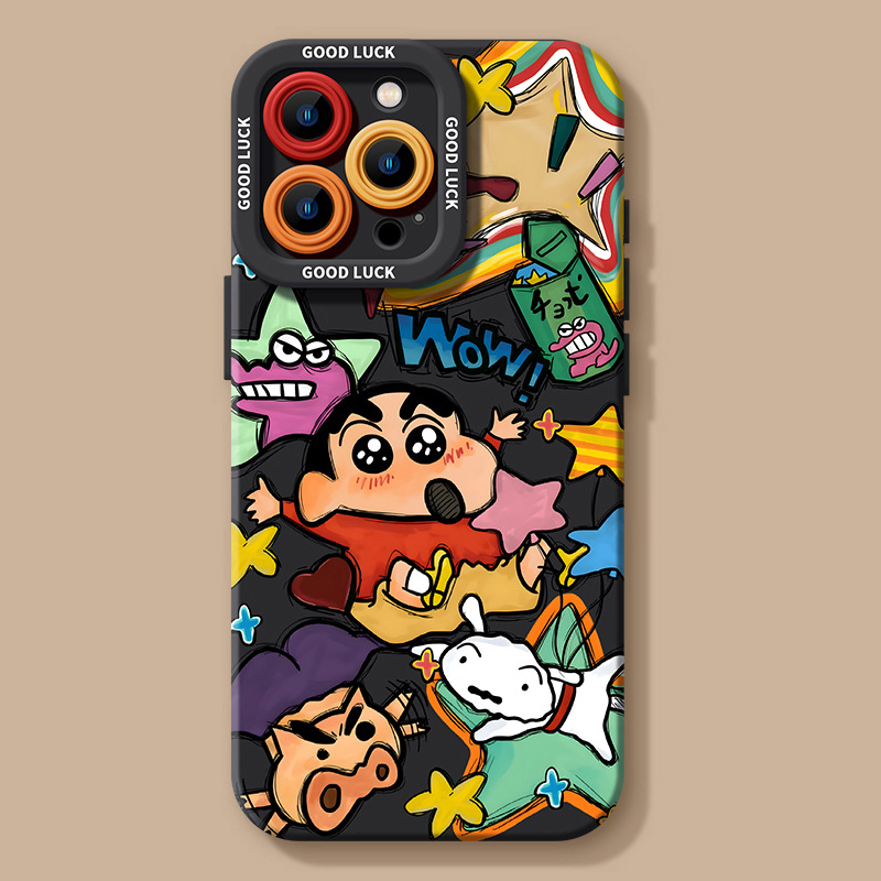スマホケース クレヨンしんちゃん シルバー iPhone 16 ケース クリア