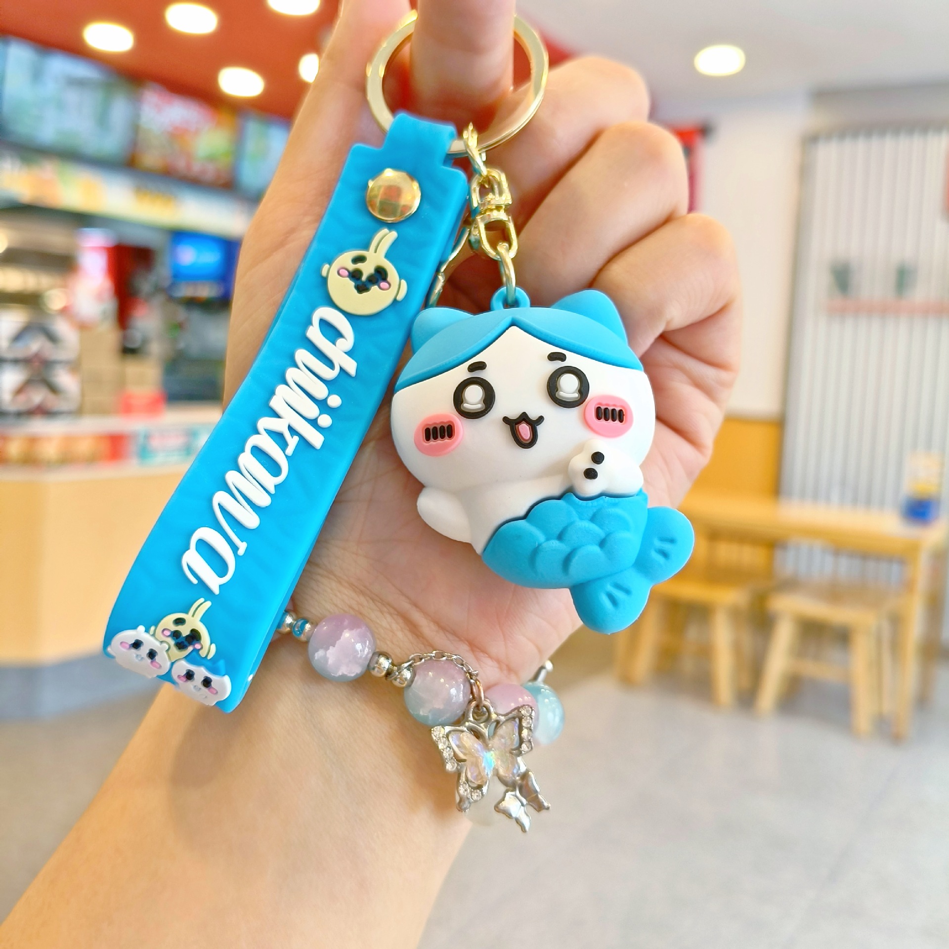 ちいかわ　うさぎ　ハチワレ　キーホルダー 星と一緒にちいかわ マスコット chiikawa ちいかわ ハチワレ