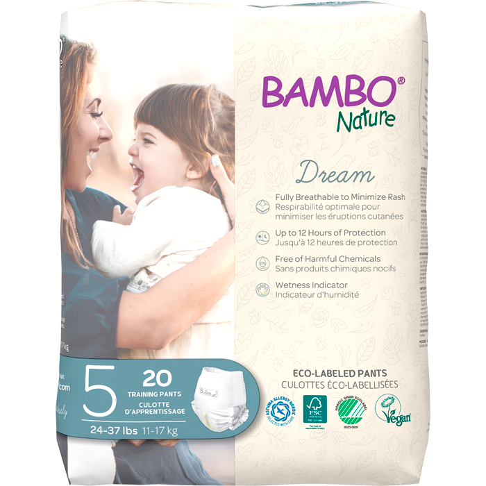 BAMBO Nature バンボネイチャー 紙おむつ 5号（12-18kg）20枚 パンツ 
