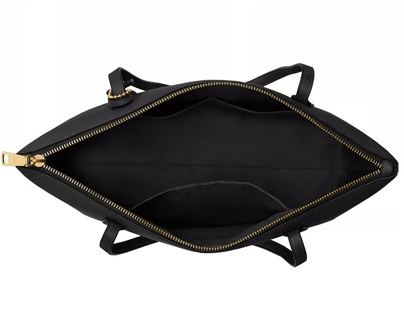 SALE【新品・未使用】COACH 黒 レザートートバッグ COACH コーチ ハンドバッグ トート レザー ロゴ 型押し スキニー