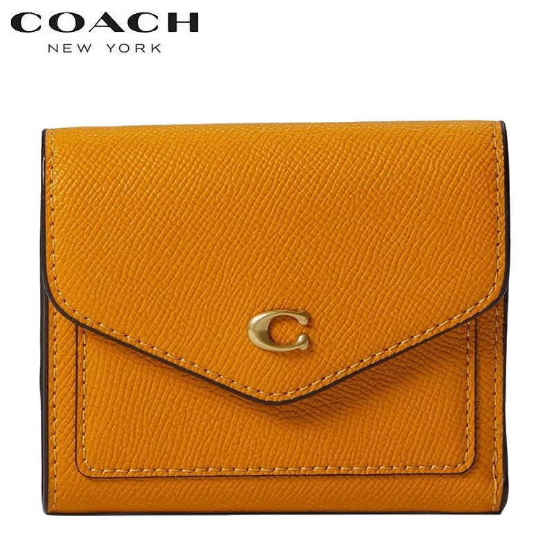 COACH コーチ 新作セール ミニ財布 黄色 風水の黄色い財布 金運を