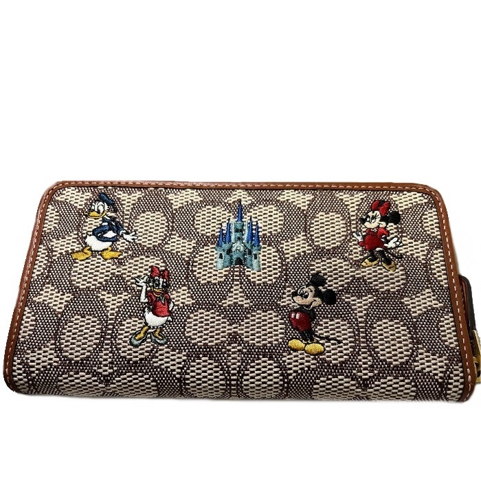 コーチ ディズニー コラボ WDW限定 アコーディオン ジップ ウォレット-