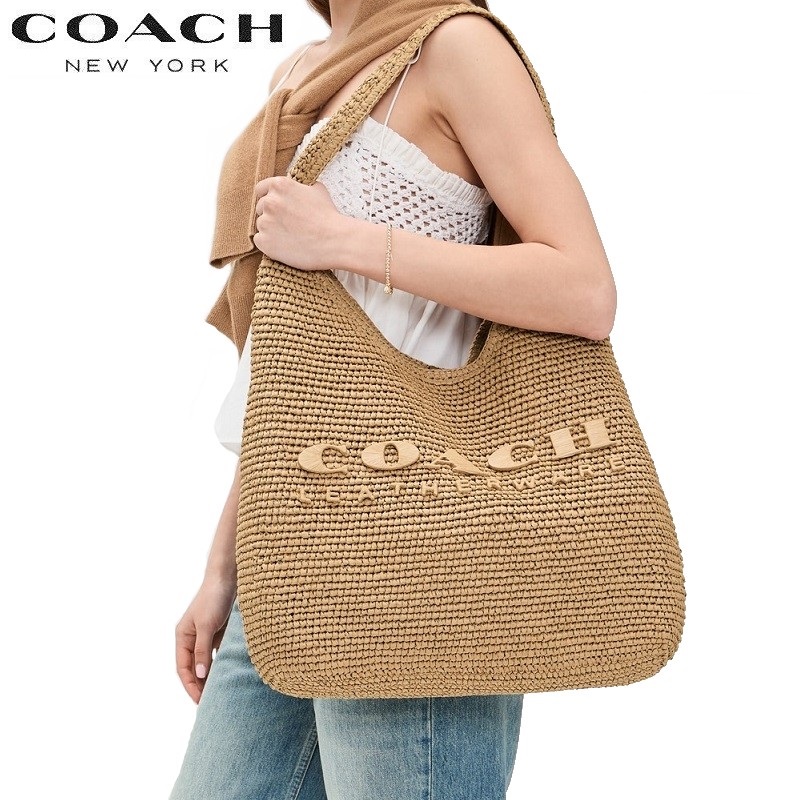 【Coach】25'春夏＊かごバッグ風☆テリ ショルダー CAL90 Coach】25'春夏＊かごバッグ風☆テリ ショルダー CAL90 (Coach
