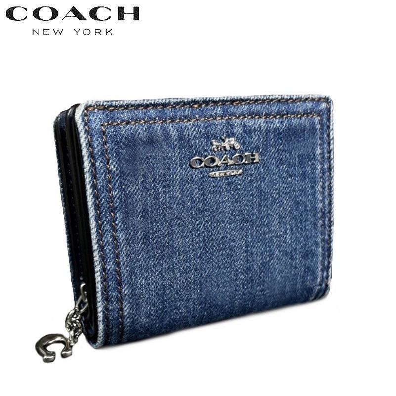最終値下げ！　COACH長財布 コーチ財布 ネイビー デニム 長財布新品 未使用 楽天市場】コーチ COACH 財布 レディース 長財布 デニム レザー