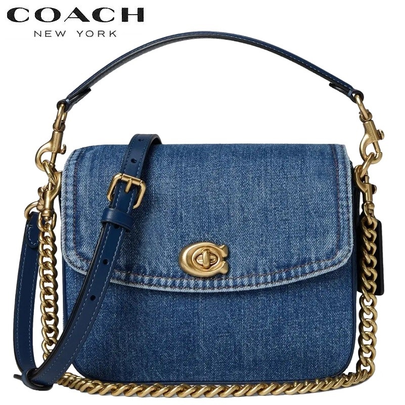 新品COACH ショルダーバッグ ネイビー7月31日まで COACH コーチ ショルダーバッグ 2025新作セール 斜め掛け バッグ