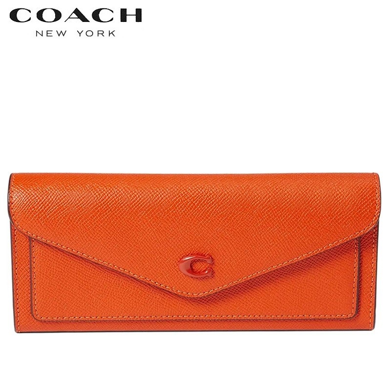 COACH(コーチ)   二つ折り財布,ウォレット   オレンジ