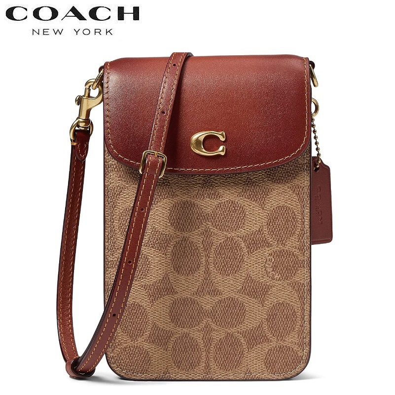 【専用】COACH コーチ　スマホ携帯ショルダーケース　ブラウン コーチ COACH スマホショルダー （ブラウン） -waja bazar