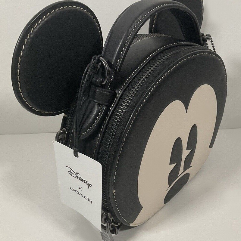新品未使用正規品！COACH×コラボミッキーマウス横顔ブラックレザー COACH】コーチ ディズニー ミッキーマウス コラボ クラシック