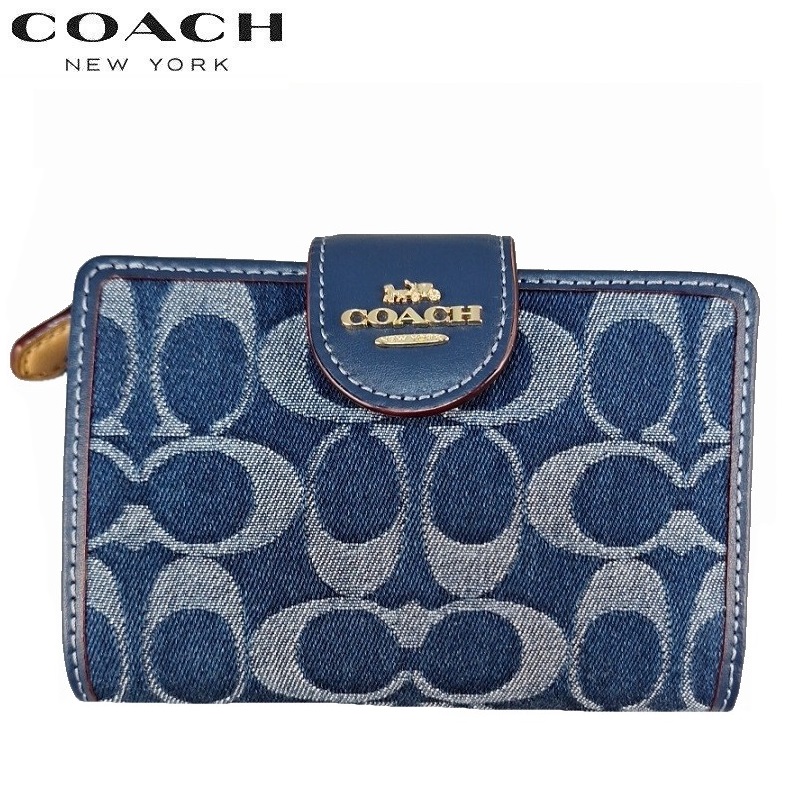 新品 coach ビジネス カード ケース デニム 公式】COACH – コーチ | エッセンシャル スモール ジップ