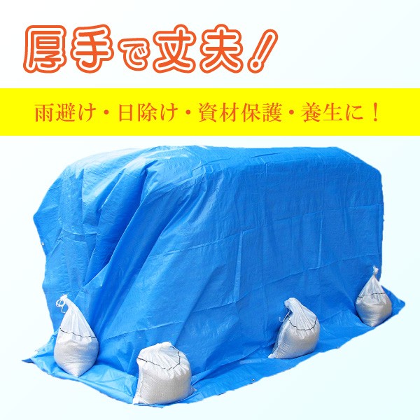 ブルーシート 厚手 #3000タイプ 10×10m (2枚セット) 防災・建築