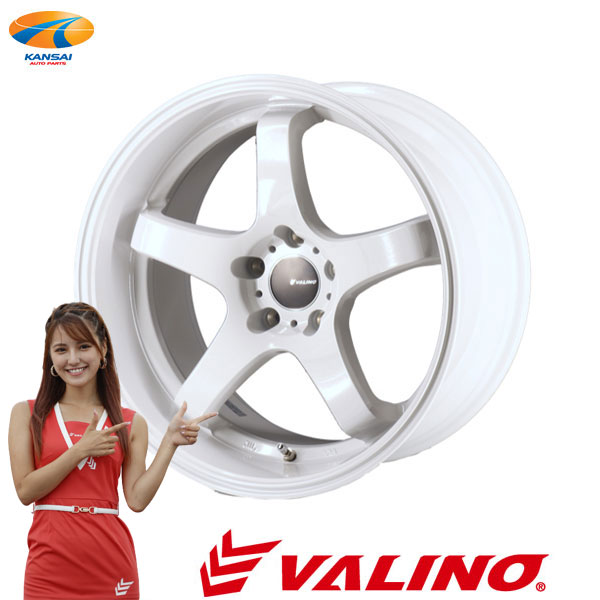 VALINO ヴァリノ 武将×Advanti RACING GV117D ホイール 18インチｘ9.5J  5H 114.3 -12 ホワイト 2本｜kansaiap